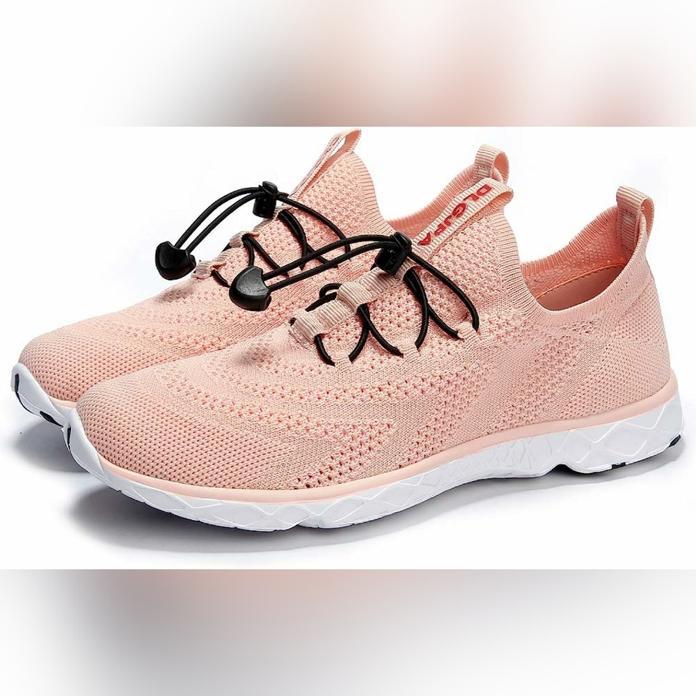 🆕️Women's Lightweight Quick Drying Aqua Water Shoes in Pink Orange SZ 8-8.5